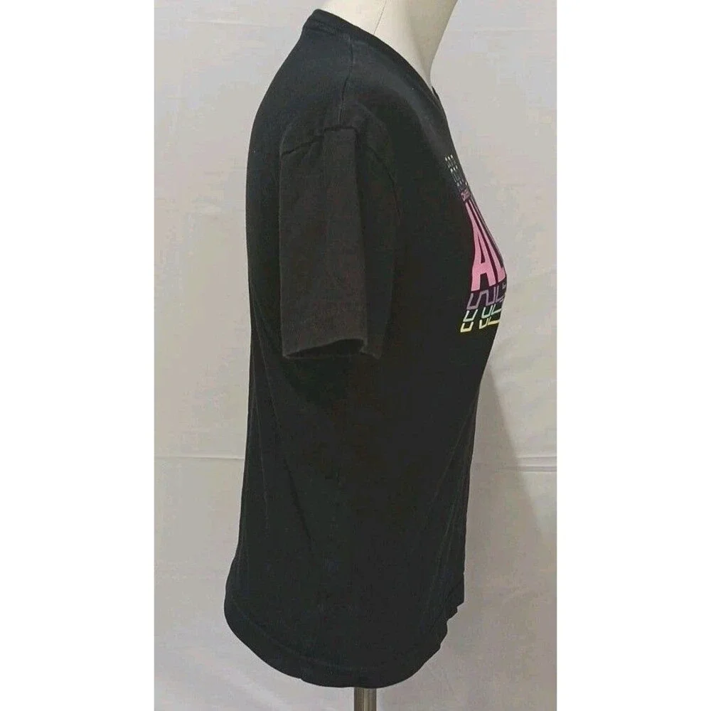 Converse All Star Girls Size L Graphic Black T-shirt